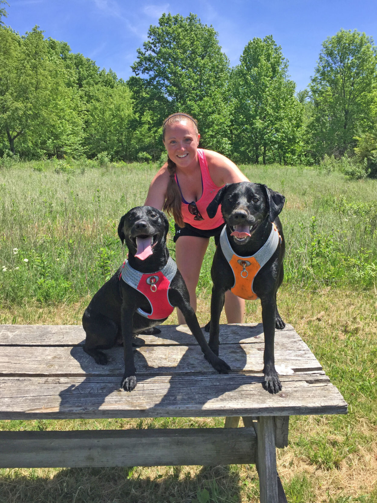 Devon Watkins with pups